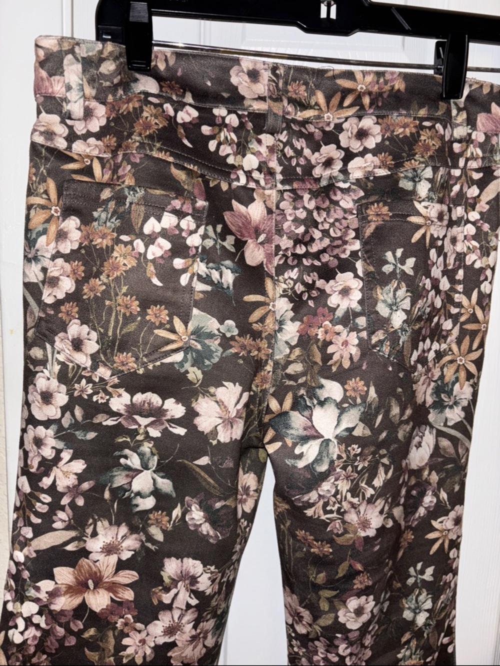 Fashion Nova Brown Floral Boot Cut Pants / Flare Bottom - Picture 6 of 9